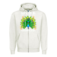 Oatmeal Heather peacock inspired beautiful color bird (3) Zipper Hoodie - linhVisuals