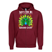 Burgundy peacock inspired beautiful color bird (3) Zipper Hoodie - linhVisuals