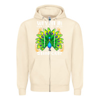 Sandshell peacock inspired beautiful color bird (3) Zipper Hoodie - linhVisuals