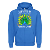 True Royal peacock inspired beautiful color bird (3) Zipper Hoodie - linhVisuals