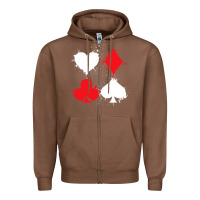 Chestnut playing cards poker heart spade club Zipper Hoodie - linhVisuals
