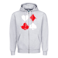 Heather Grey playing cards poker heart spade club Zipper Hoodie - linhVisuals