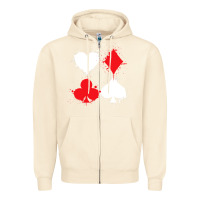 Sandshell playing cards poker heart spade club Zipper Hoodie - linhVisuals