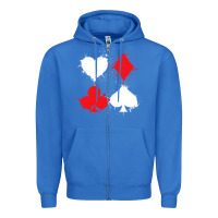 True Royal playing cards poker heart spade club Zipper Hoodie - linhVisuals