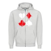 Dove Grey playing cards poker heart spade club Zipper Hoodie - linhVisuals