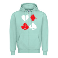 Seafoam playing cards poker heart spade club Zipper Hoodie - linhVisuals