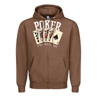 Chestnut poker all in royal flush lucky casino Zipper Hoodie - linhVisuals