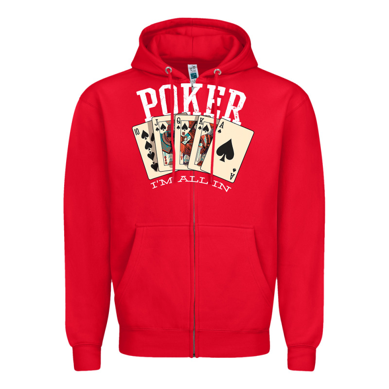 Poker All In Royal Flush Lucky Casino Zipper Hoodie by linhVisuals | Teevron