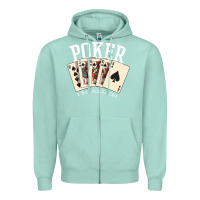 Seafoam poker all in royal flush lucky casino Zipper Hoodie - linhVisuals