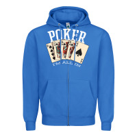 True Royal poker all in royal flush lucky casino Zipper Hoodie - linhVisuals