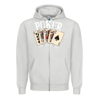 Dove Grey poker all in royal flush lucky casino Zipper Hoodie - linhVisuals