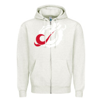 Oatmeal Heather MSUM Dragons, Gear Zipper Hoodie - linhVisuals