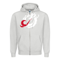Dove Grey MSUM Dragons, Gear Zipper Hoodie - linhVisuals