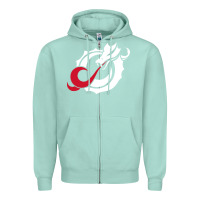Seafoam MSUM Dragons, Gear Zipper Hoodie - linhVisuals