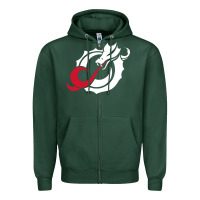Sports Green MSUM Dragons, Gear Zipper Hoodie - linhVisuals