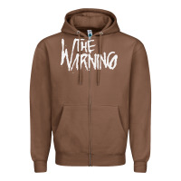 Chestnut THE WARNING Zipper Hoodie - linhVisuals