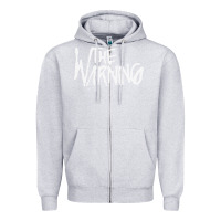 Heather Grey THE WARNING Zipper Hoodie - linhVisuals