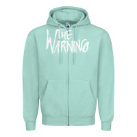 Seafoam THE WARNING Zipper Hoodie - linhVisuals