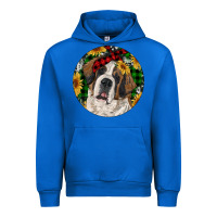 Cobalt Christmas St. Bernard Urban Hoodie - RanaPortraitStore
