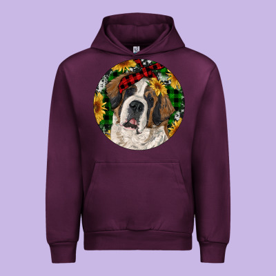 Christmas St. Bernard Urban Hoodie Designed By Ranaportraitstore
