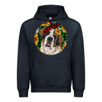 Navy Christmas St. Bernard Urban Hoodie - RanaPortraitStore