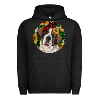 Pigment Black Christmas St. Bernard Urban Hoodie - RanaPortraitStore