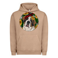 Pigment Burro Christmas St. Bernard Urban Hoodie - RanaPortraitStore
