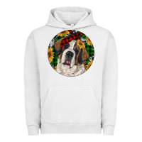 Pigment Lunar Rock Christmas St. Bernard Urban Hoodie - RanaPortraitStore
