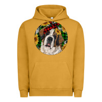 Pigment Peanut Butter Christmas St. Bernard Urban Hoodie - RanaPortraitStore