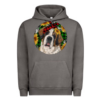 Pigment Tornado Christmas St. Bernard Urban Hoodie - RanaPortraitStore