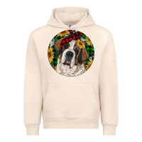 Sandshell Christmas St. Bernard Urban Hoodie - RanaPortraitStore