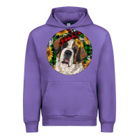 Tulip Christmas St. Bernard Urban Hoodie - RanaPortraitStore