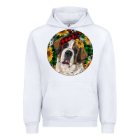 White Christmas St. Bernard Urban Hoodie - RanaPortraitStore