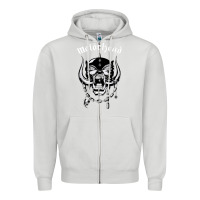 Dove Grey MUSIC ROCK Zipper Hoodie - linhVisuals