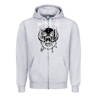 Heather Grey MUSIC ROCK Zipper Hoodie - linhVisuals