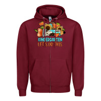 Burgundy kindergarten let's do this Zipper Hoodie - JahusDesignShop