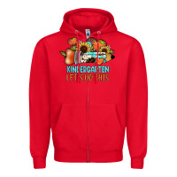 Red kindergarten let's do this Zipper Hoodie - JahusDesignShop