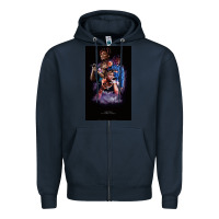 Navy rap music juice Zipper Hoodie - linhVisuals