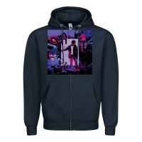 Navy juice album music Zipper Hoodie - linhVisuals