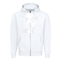 White converge Zipper Hoodie - linhVisuals