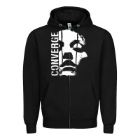 Black converge Zipper Hoodie - linhVisuals