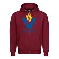 Burgundy university of vincennes Zipper Hoodie - linhVisuals
