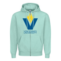 Seafoam university of vincennes Zipper Hoodie - linhVisuals