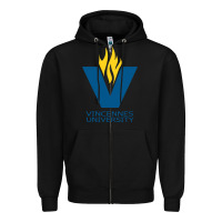 Black university of vincennes Zipper Hoodie - linhVisuals