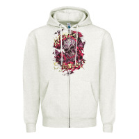 Oatmeal Heather avenged sevenfold Zipper Hoodie - linhVisuals