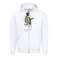 White gregory porter jazz music Zipper Hoodie - linhVisuals