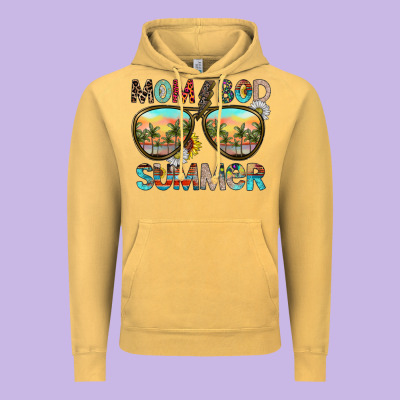Mom Bad Summer Vintage Hoodie Designed By Cowhidedigitalart