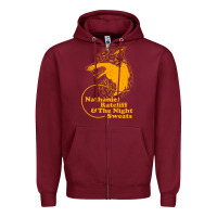 Burgundy nathaniel rateliff müsïc Zipper Hoodie - linhVisuals
