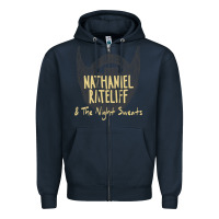 Navy nathaniel rateliff müsïc Zipper Hoodie - linhVisuals