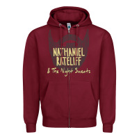 Burgundy nathaniel rateliff müsïc Zipper Hoodie - linhVisuals